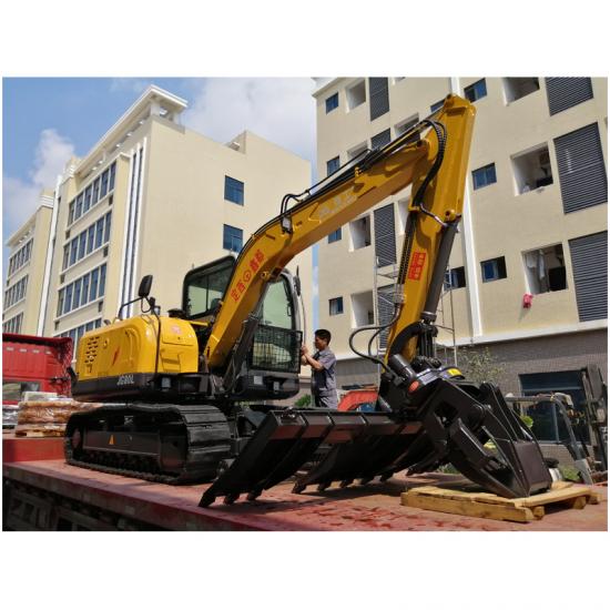 Jing Gong 80L crawler excavator with sleeper changer machine