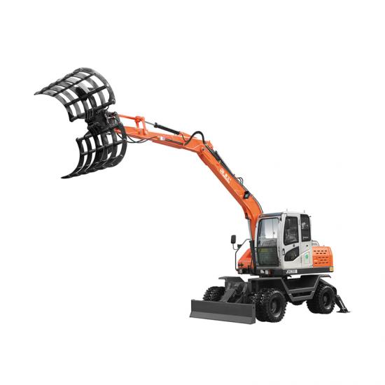Jing Gong 95Z hydraulic wheeled excavator with cotton clip