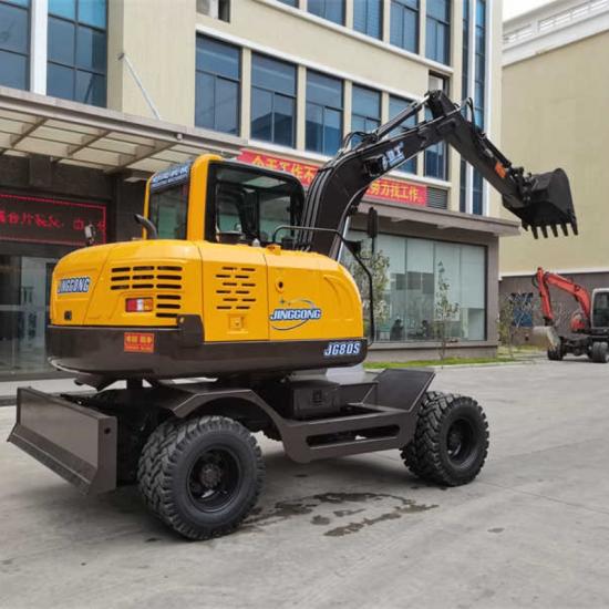 Jing Gong 80S hydraulic wheel excavator